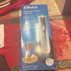 Oster Silver Electric Wine Opener #4207